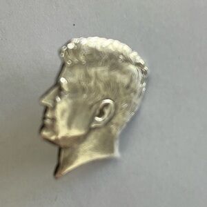 Vintage JFK head tac pin/tie tac cut from a half dollar